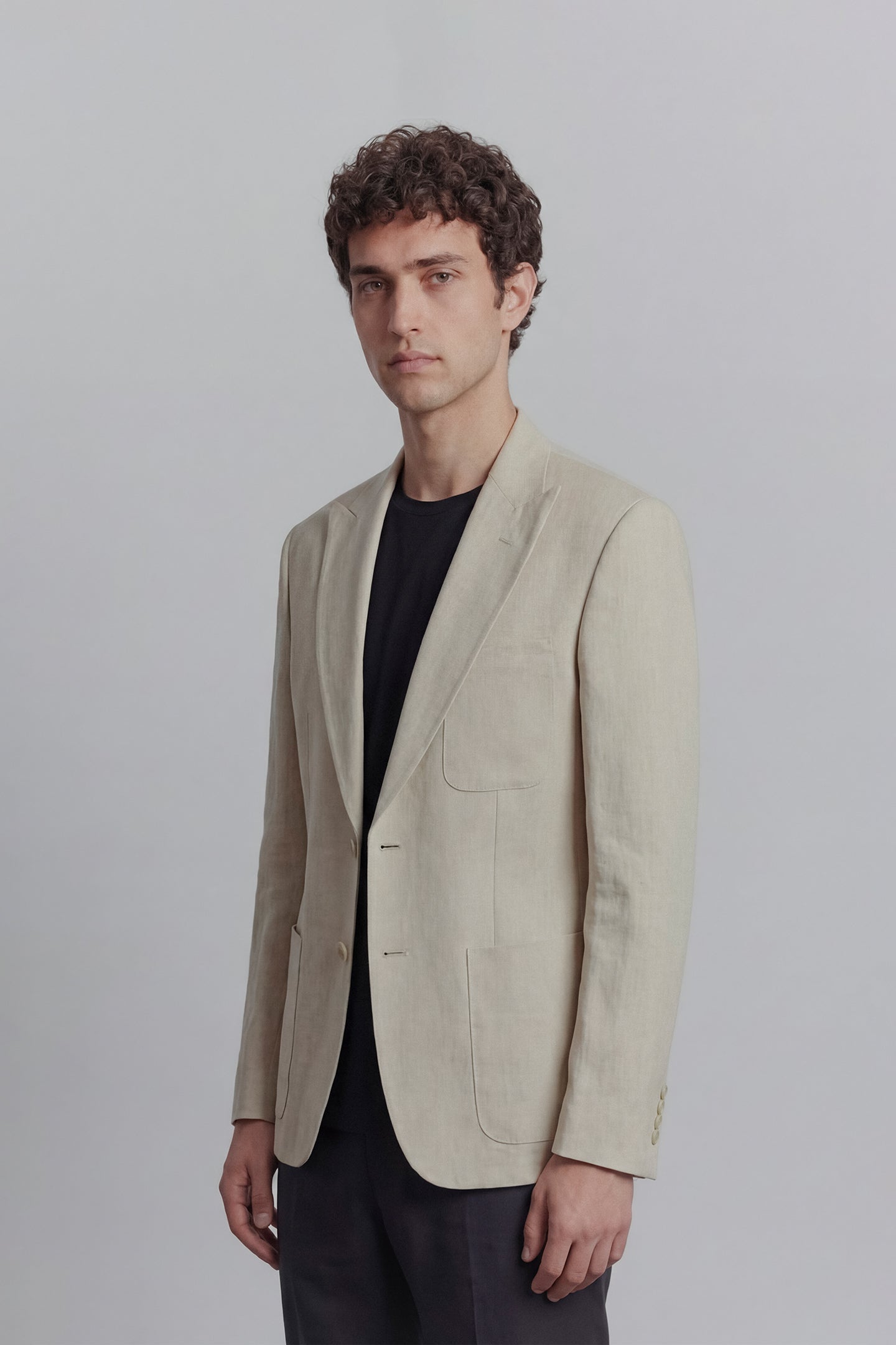 Linen Blazer - Cream - Mendeez