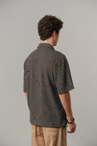 Striped Box Cuban Shirt - Black - Mendeez