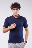 Johnny Collar Polo Shirt - Navy - Mendeez