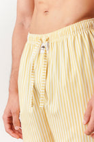 Striped Woven Pajamas - Yellow & White - Mendeez