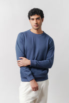 Side-Pocket Sweatshirt - Ocean Blue - Mendeez
