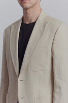 Linen Blazer - Cream - Mendeez