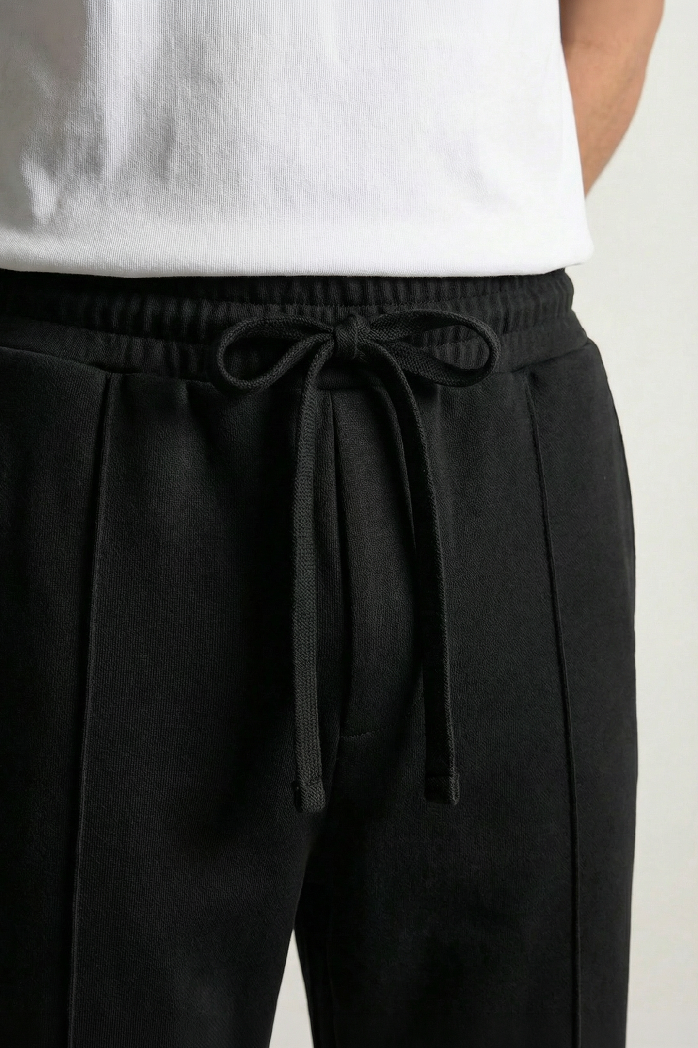 Pintex Jogger Pants - Black - Mendeez