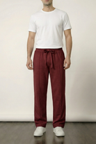 Pintex Jogger Pants - Wine - Mendeez