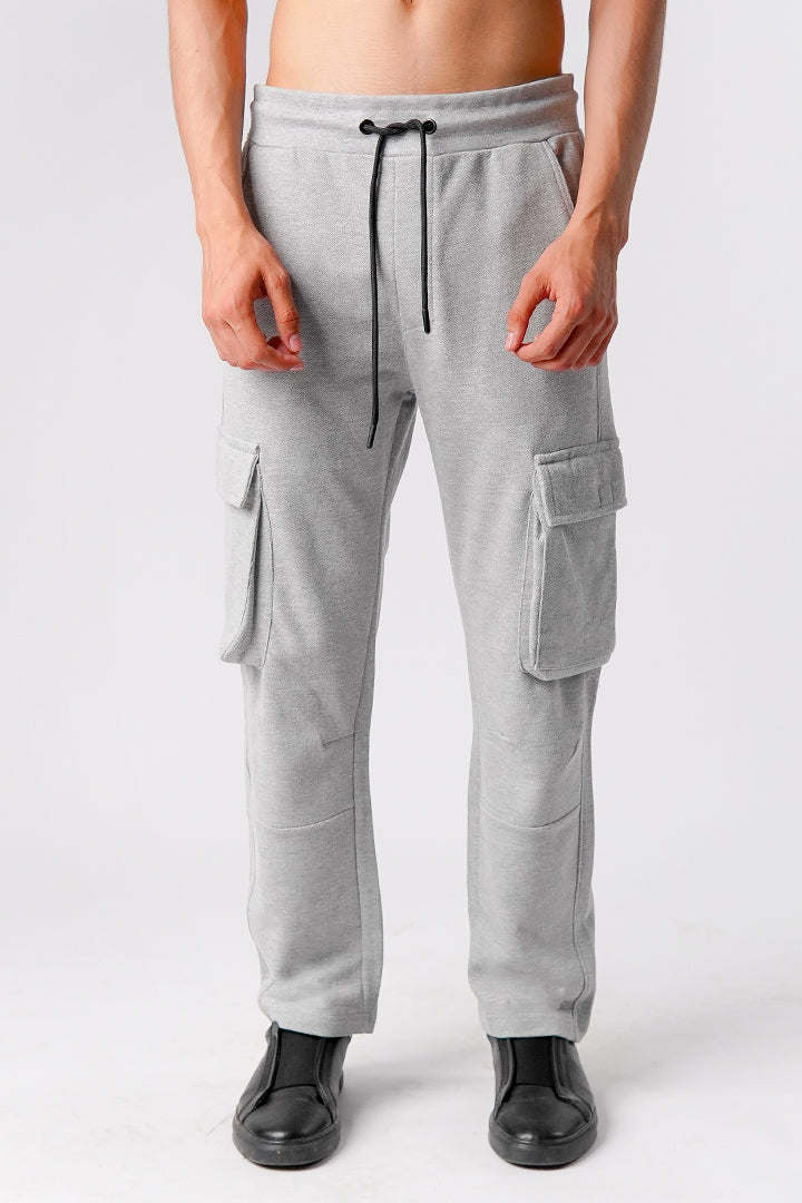 Knit Cargo Trouser - Heather Grey - Mendeez