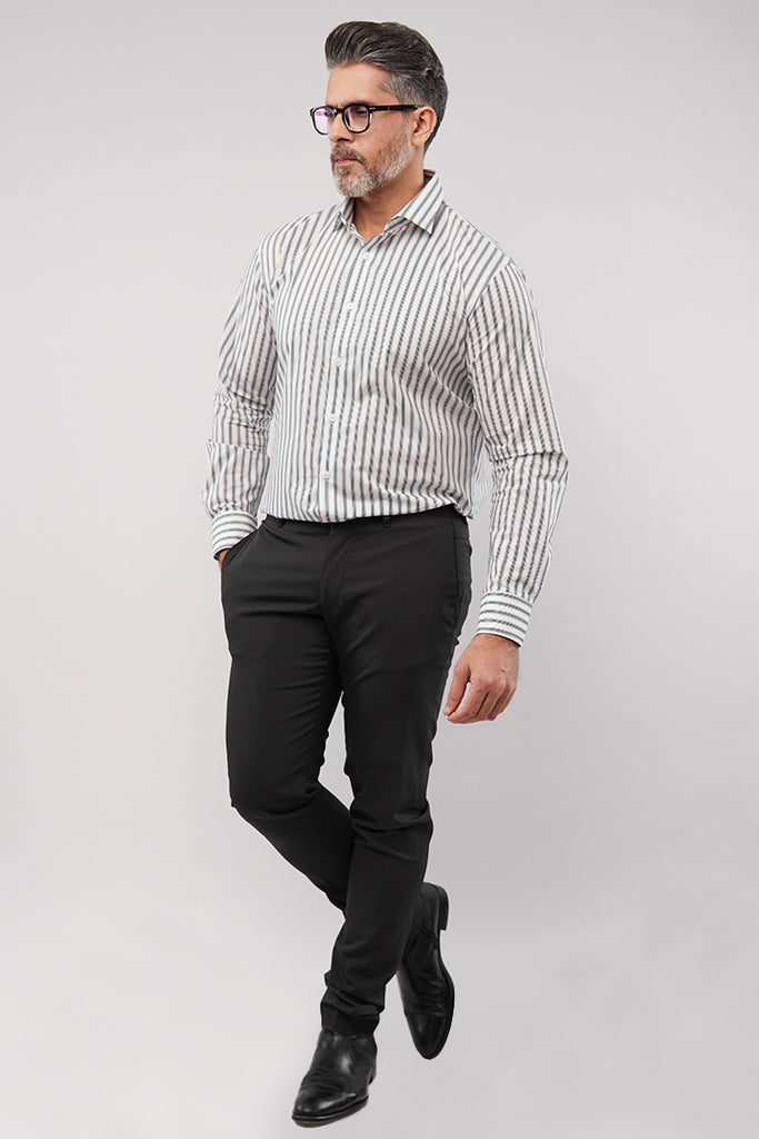Striped Shirt - Black & White - Mendeez