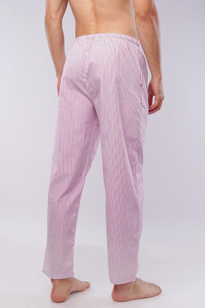 Striped Woven Pajamas - Red & White - Mendeez