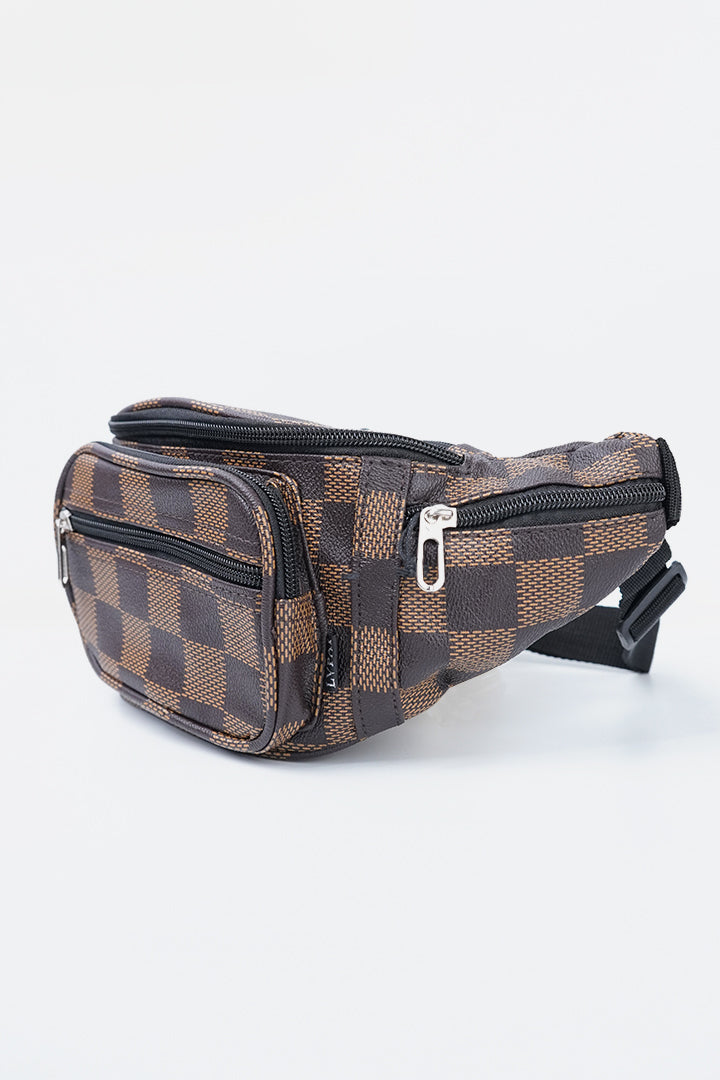 Leather Waist Bag - Brown - Mendeez