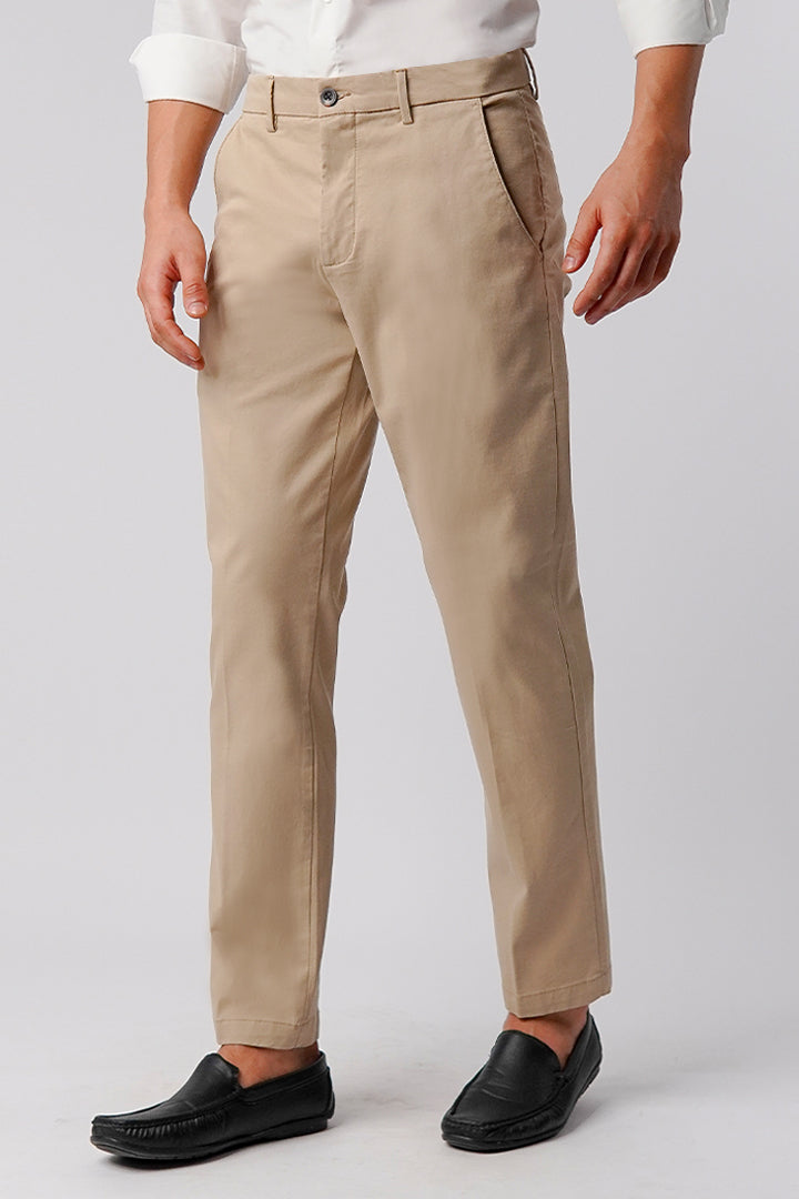 Straight Fit Chinos - Beige - Mendeez