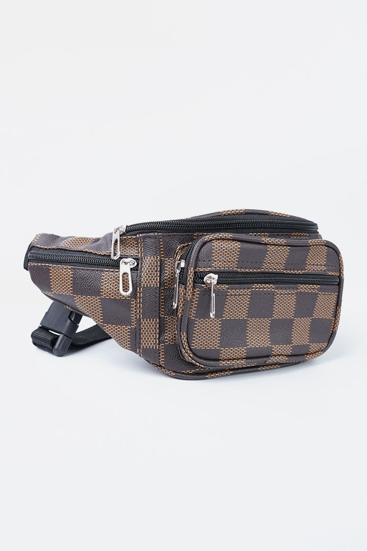 Leather Waist Bag - Brown - Mendeez