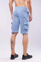 Terry Cargo Shorts - Light Blue - Mendeez