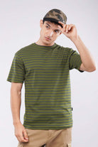 Striped T-Shirt - Green - Mendeez