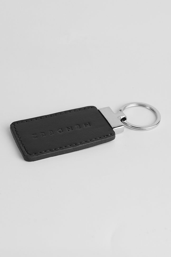 Leather Keychain - Black - Mendeez