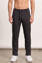 Split Hem Trousers - Black-3-MENDEEZ