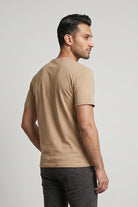 Crew Neck T-Shirt - Beige - Mendeez
