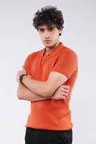 Johnny Collar Polo Shirt - Orange - Mendeez