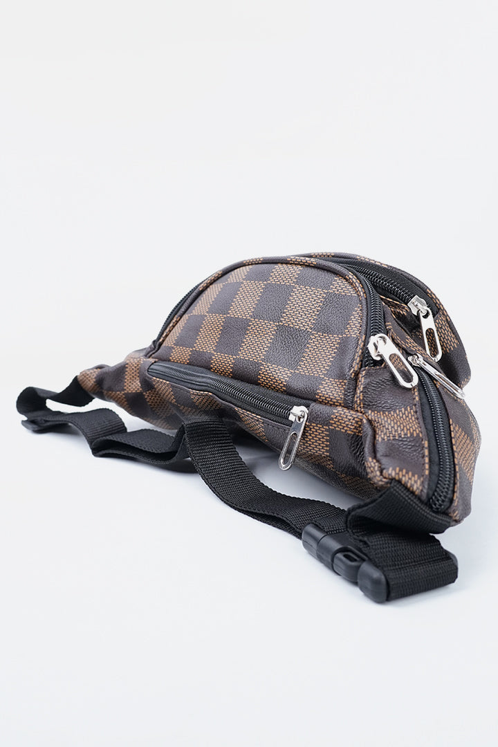 Leather Waist Bag - Brown - Mendeez