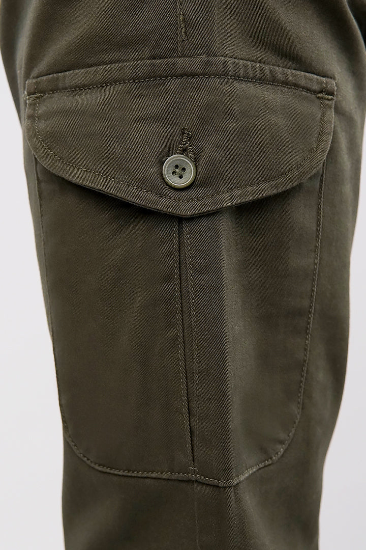Straight Cargo Pants - Army Green - Mendeez