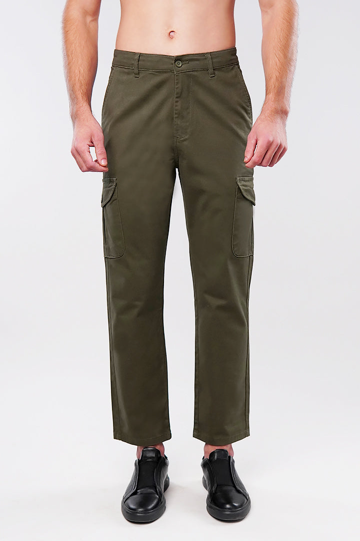 Straight Cargo Pants - Army Green - Mendeez