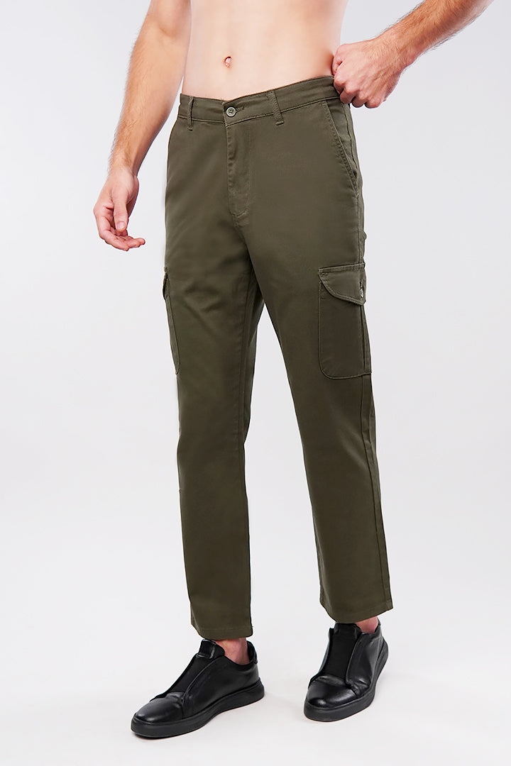 Straight Cargo Pants - Army Green - Mendeez