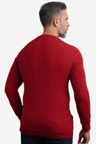 Scarlet Maroon Drop Needle Sweatshirt - Mendeez PK 