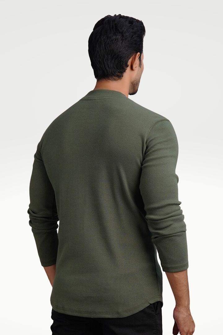 Earthy Green Mock Neck Sweatshirt - Mendeez PK 