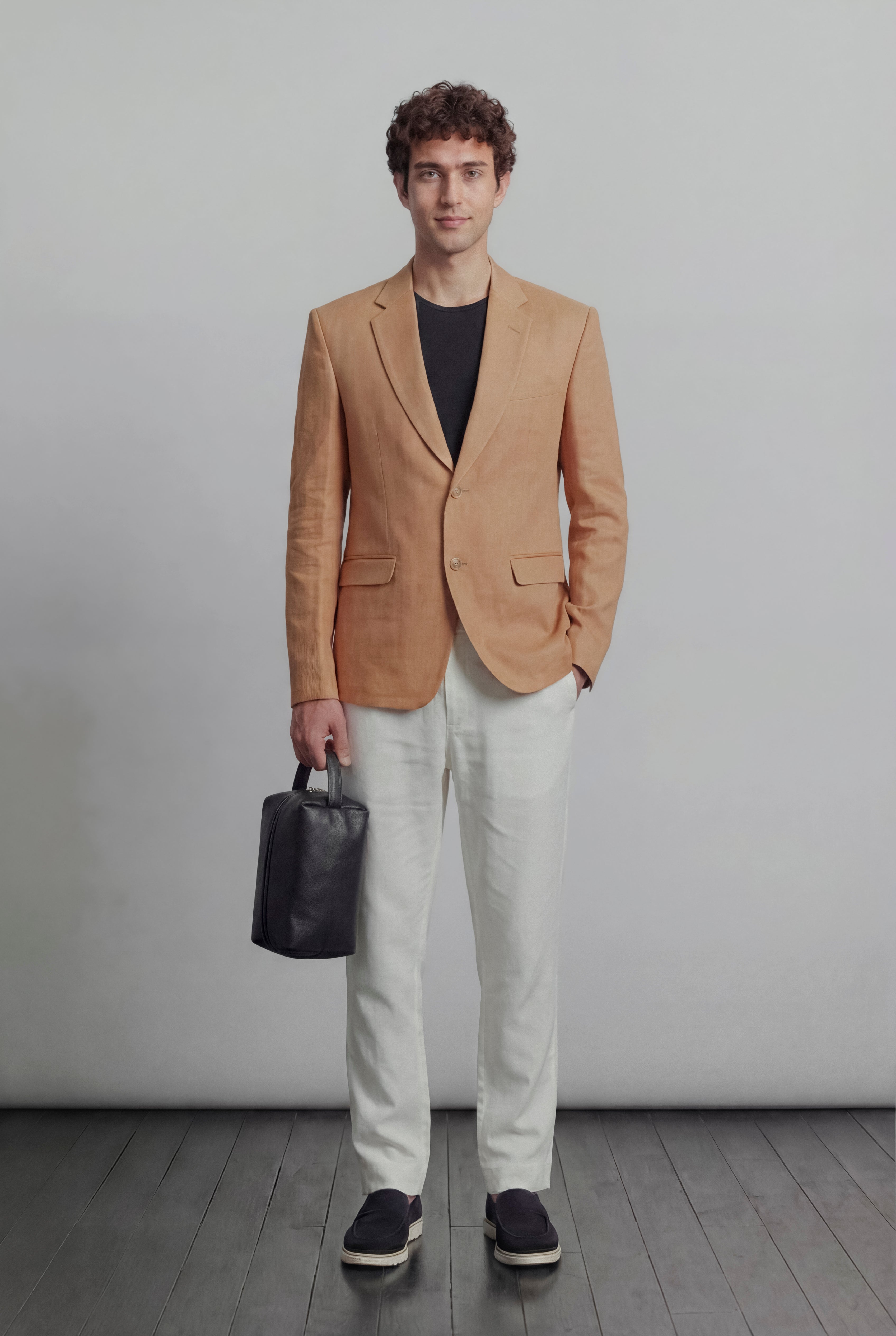 Linen Blazer - Brown - Mendeez