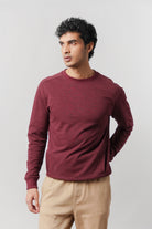 Side-Pocket Sweatshirt - Maroon - Mendeez