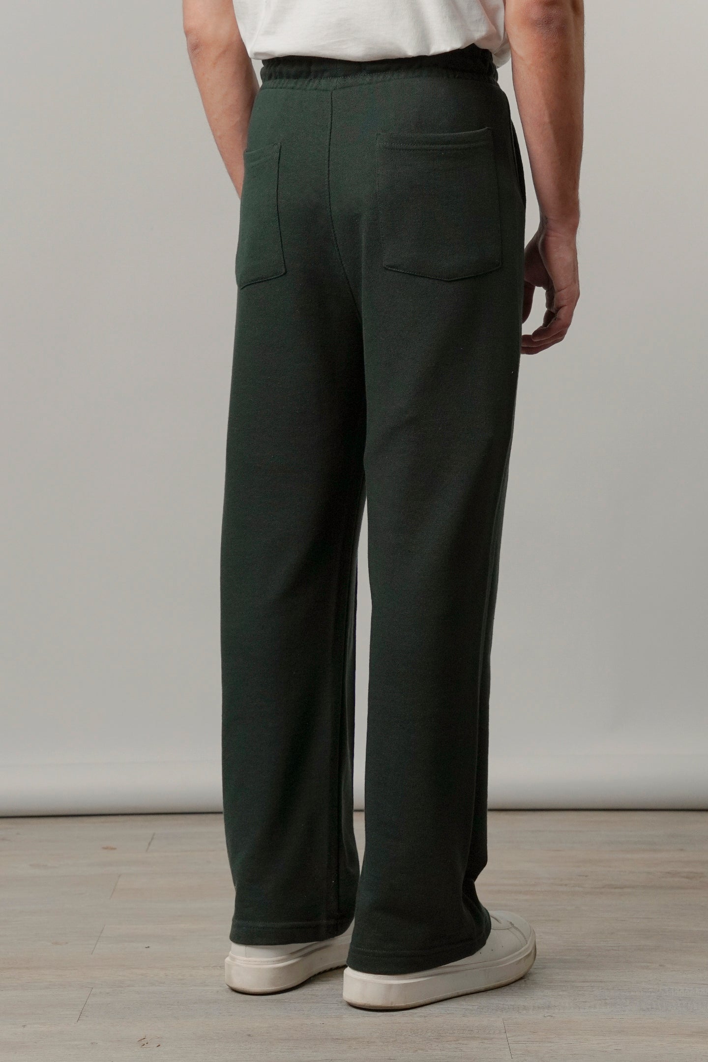 Pintex Jogger Pants - Bottle Green - Mendeez