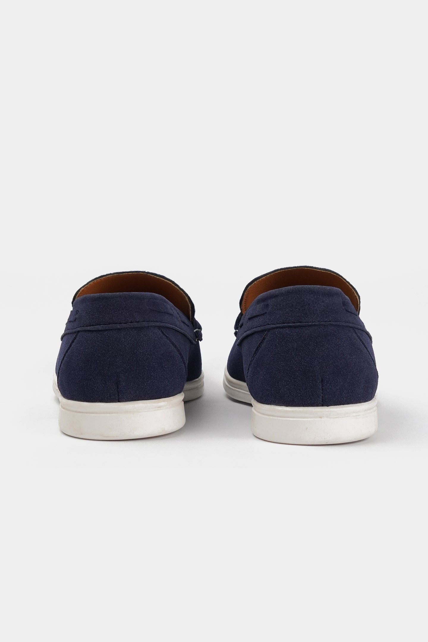 Penny Suede Loafers - Navy Blue - Mendeez