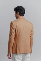 Linen Blazer - Brown - Mendeez