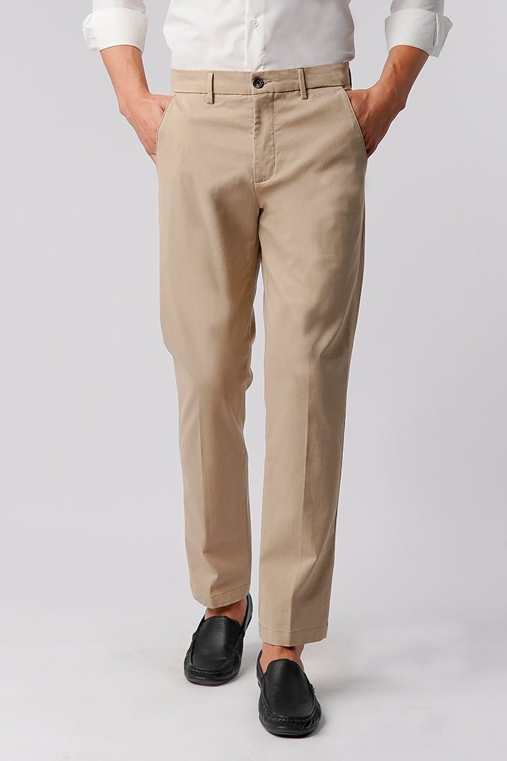 Straight Fit Chinos - Beige - Mendeez