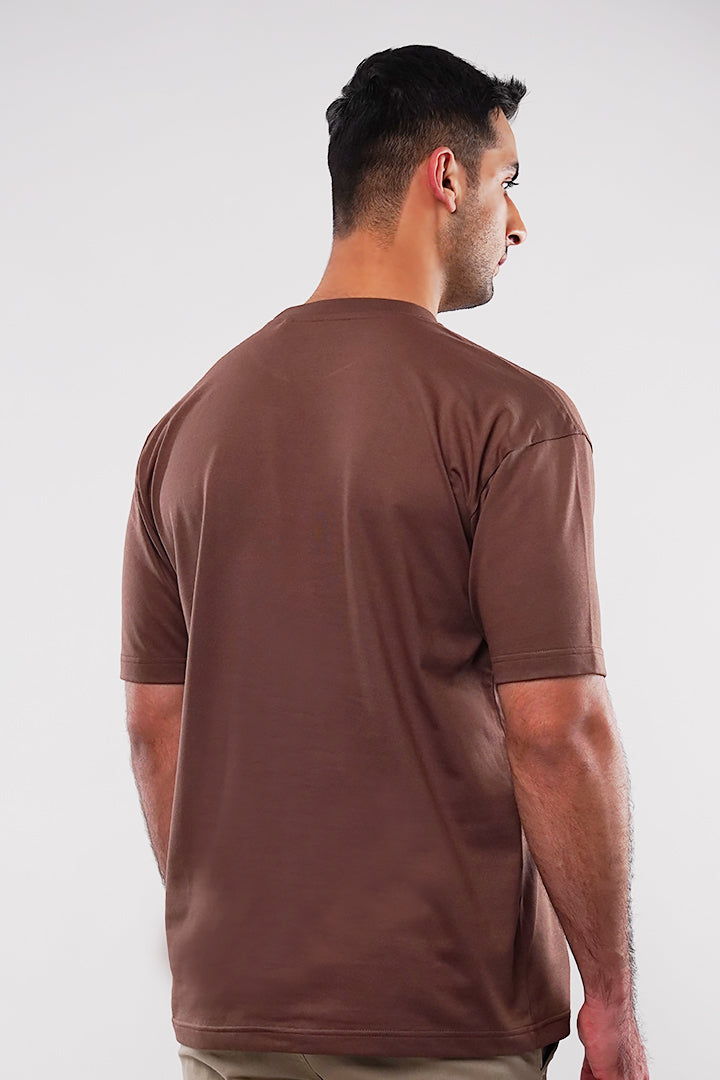 Oversized T-Shirt - Brown - Mendeez