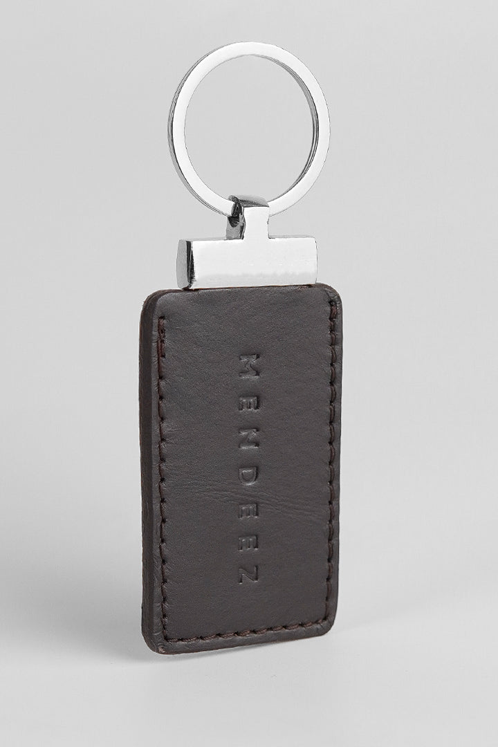 Leather Keychain - Dark Brown - Mendeez
