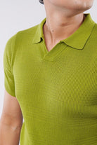 Johnny Collar Polo Shirt - Lime Green - Mendeez