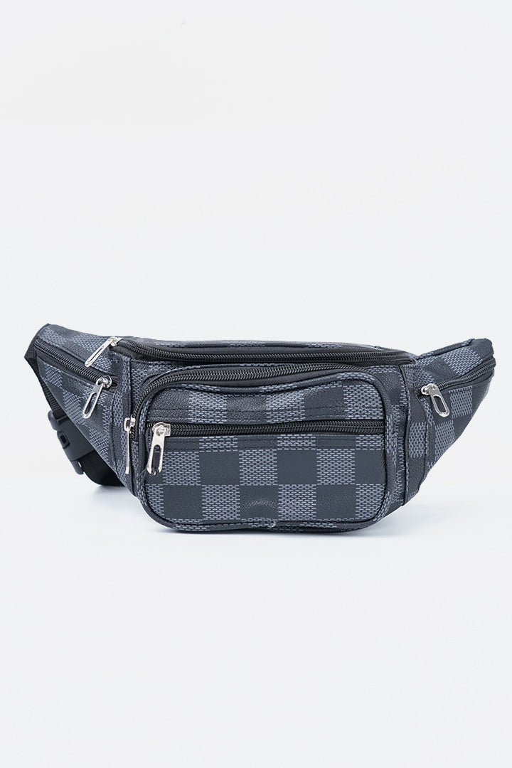 Leather Waist Bag - Grey - Mendeez