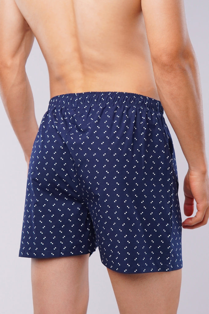 Woven Boxer Shorts - Double Dotted - Mendeez