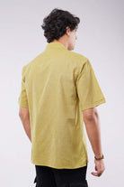 Texture Cuban Shirt - Mustard Yellow - Mendeez