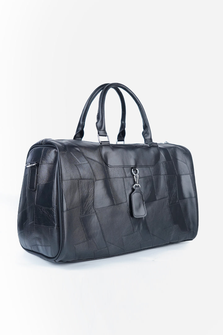 Patchwork Duffle Bag - Black-2-MENDEEZ