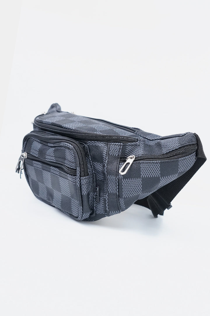 Leather Waist Bag - Grey - Mendeez