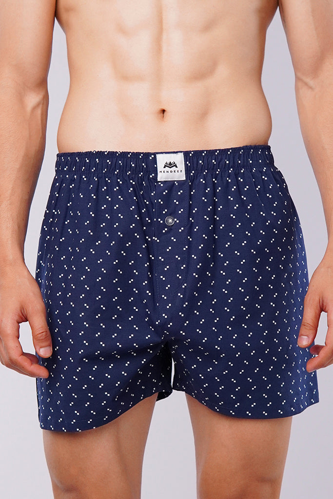 Woven Boxer Shorts - Double Dotted - Mendeez