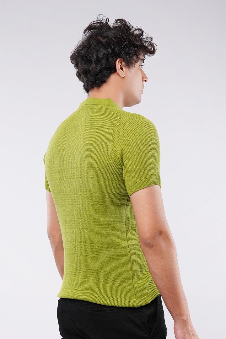 Johnny Collar Polo Shirt - Lime Green - Mendeez