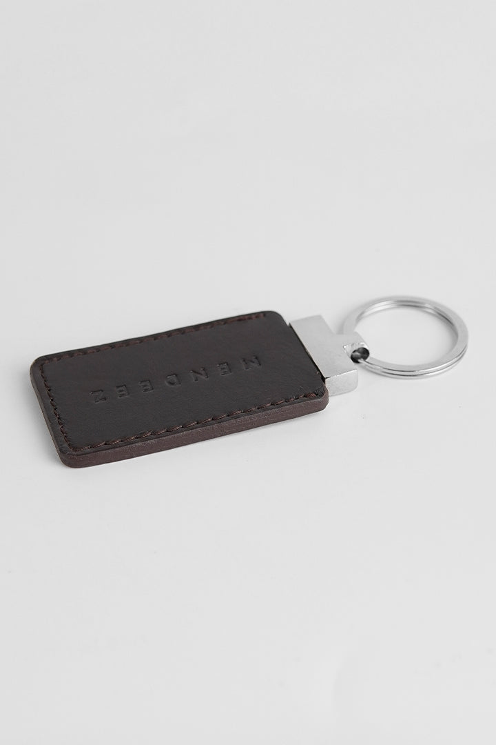 Leather Keychain - Dark Brown - Mendeez