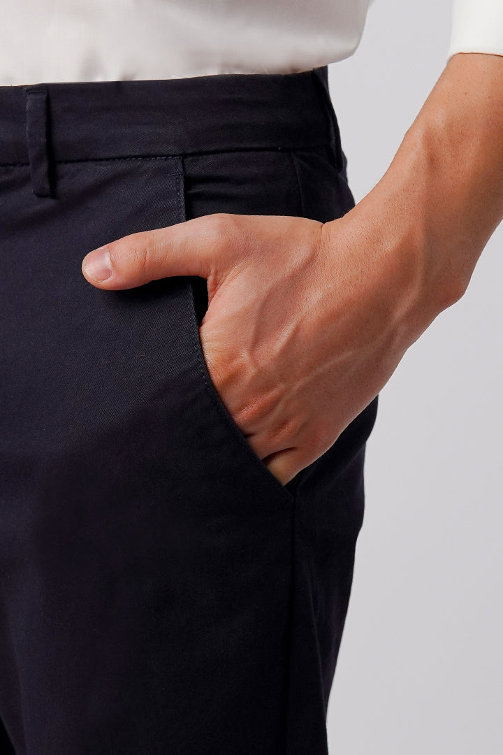 Straight Fit Chinos - Dark Blue - Mendeez