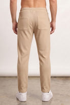 Split Hem Trousers - Beige-4-MENDEEZ
