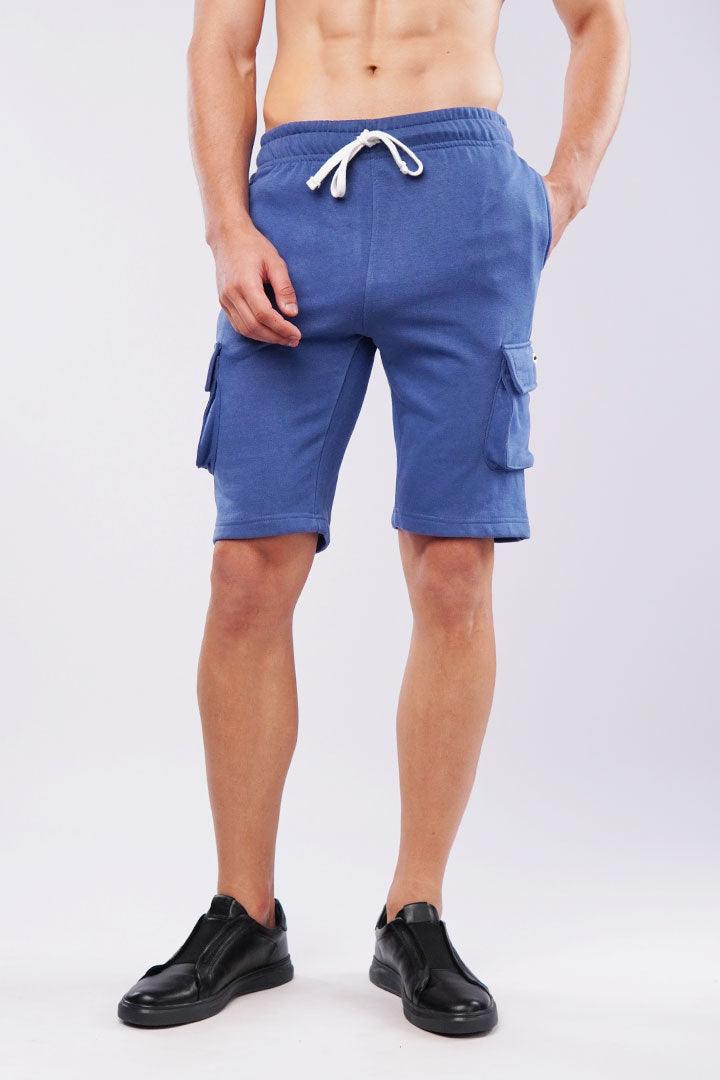 Terry Cargo Shorts - Ocean Blue - Mendeez