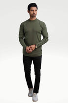 Earthy Green Mock Neck Sweatshirt - Mendeez PK 