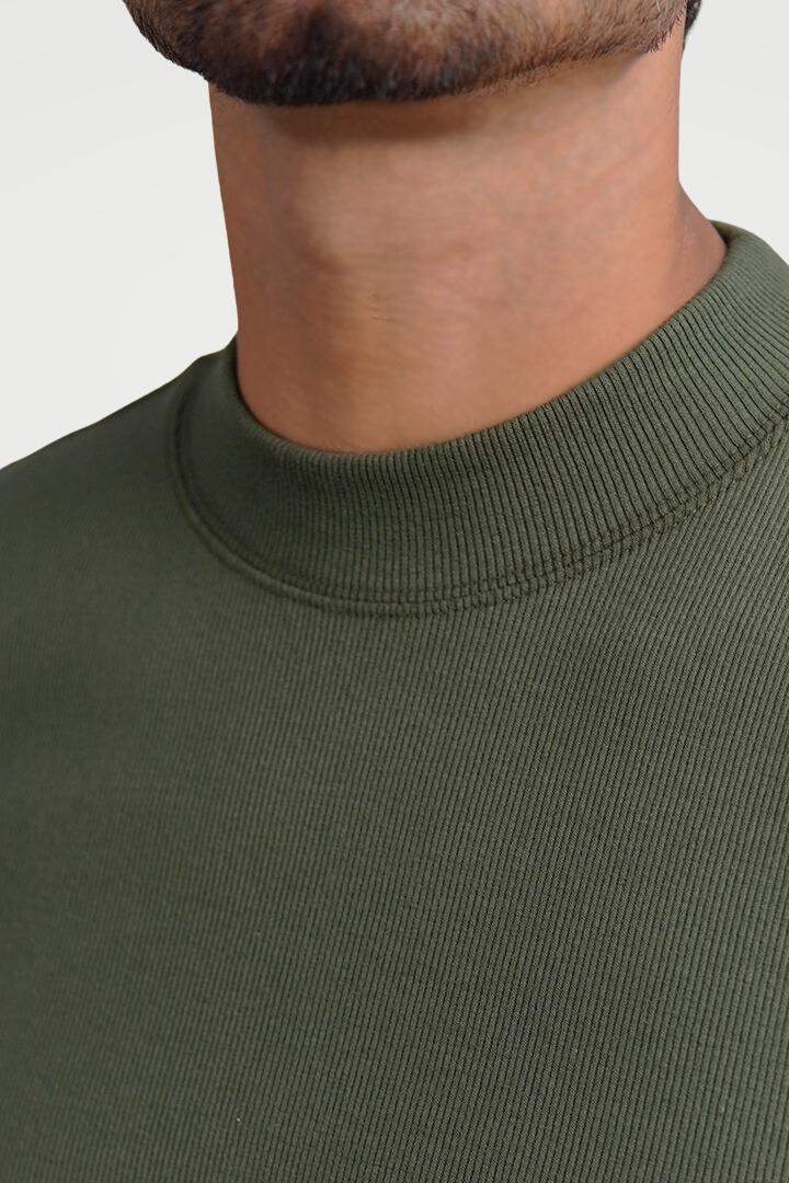 Earthy Green Mock Neck Sweatshirt - Mendeez PK 