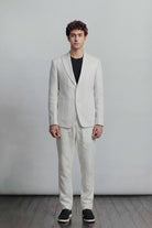 Linen Blazer - White - Mendeez