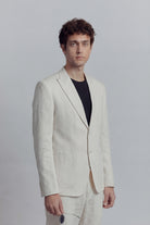 Linen Blazer - White - Mendeez